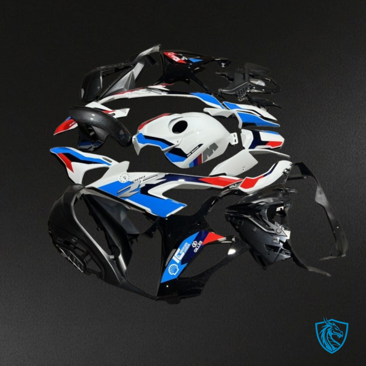 BMW S1000RR (2019-2020) Multicolor Carbon Fiber Fairing Kit - Aftermarket ABS Bodywork