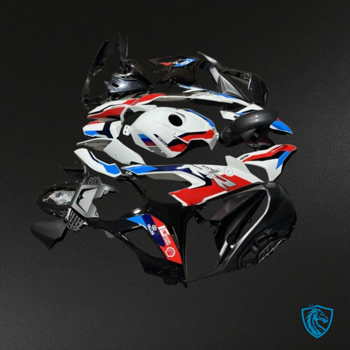 BMW S1000RR (2019-2020) Multicolor Carbon Fiber Fairing Kit - Aftermarket ABS Bodywork