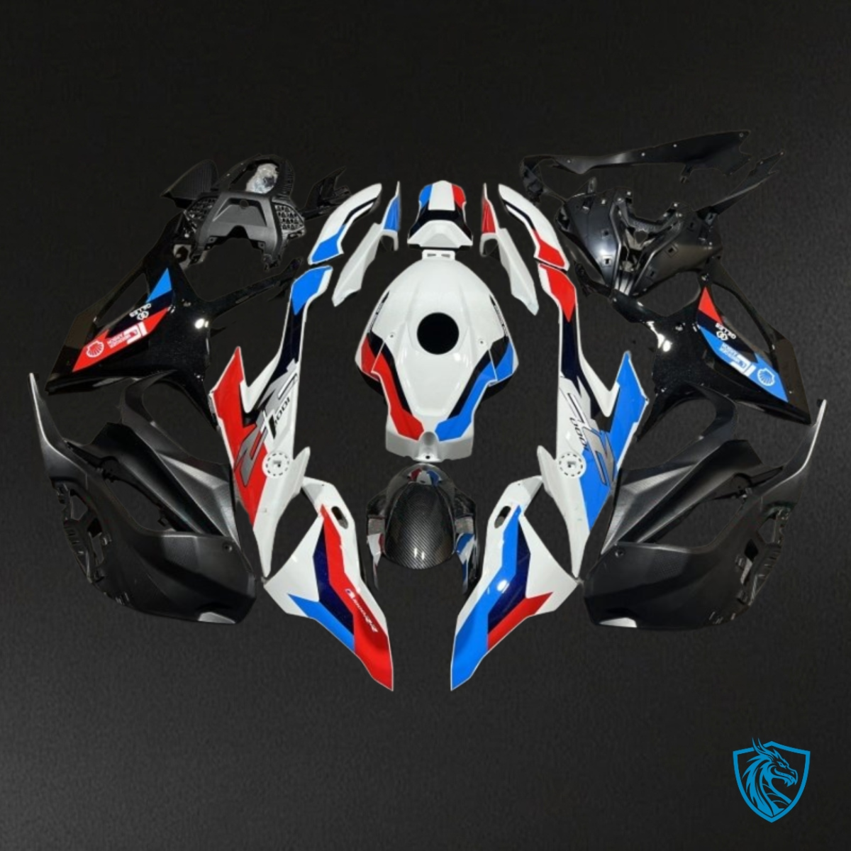 BMW S1000RR (2019-2020) Multicolor Carbon Fiber Fairing Kit - Aftermarket ABS Bodywork