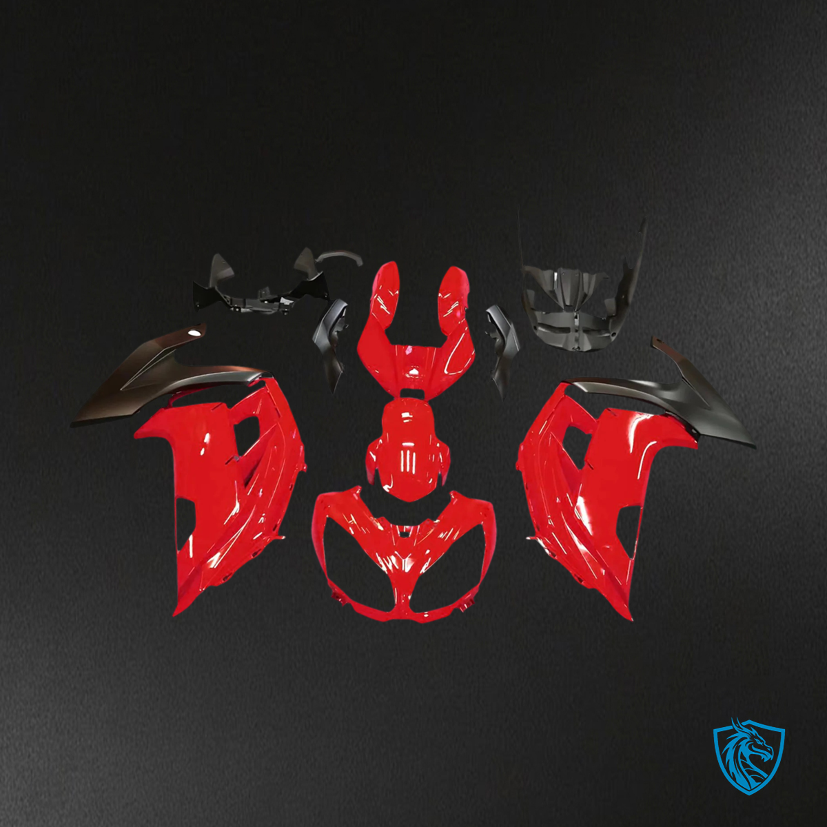 Kawasaki ER6F Ninja 650 (2012-2016) Black and Red -  Fairing Kit