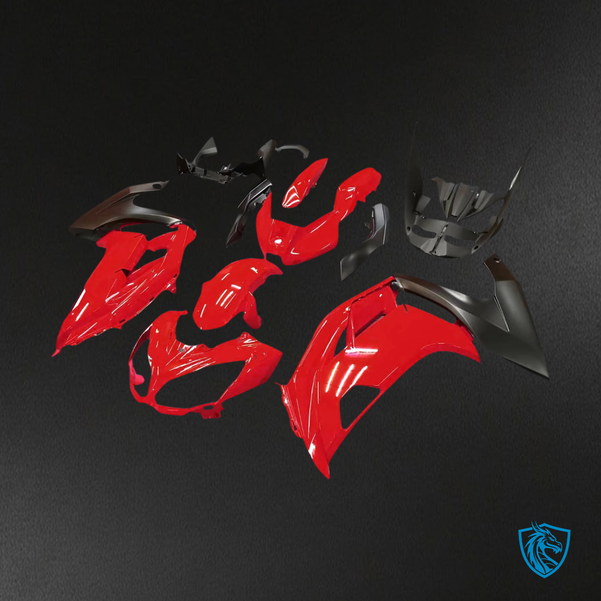 Kawasaki ER6F Ninja 650 (2012-2016) Black and Red -  Fairing Kit