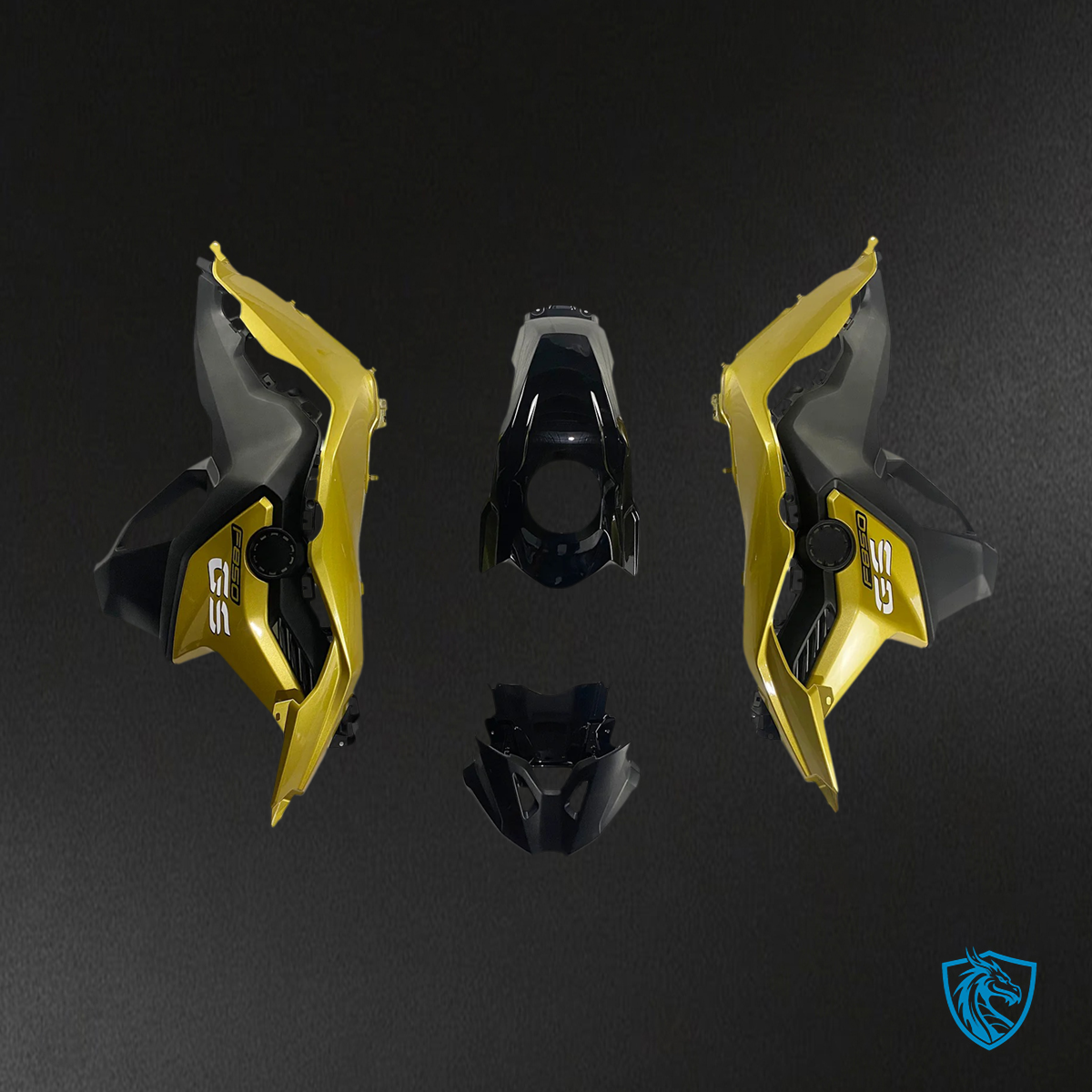 BMW F750GS F850GS (2018–2020) Fairing Kit - Black and Yellow - ABS Bodywork