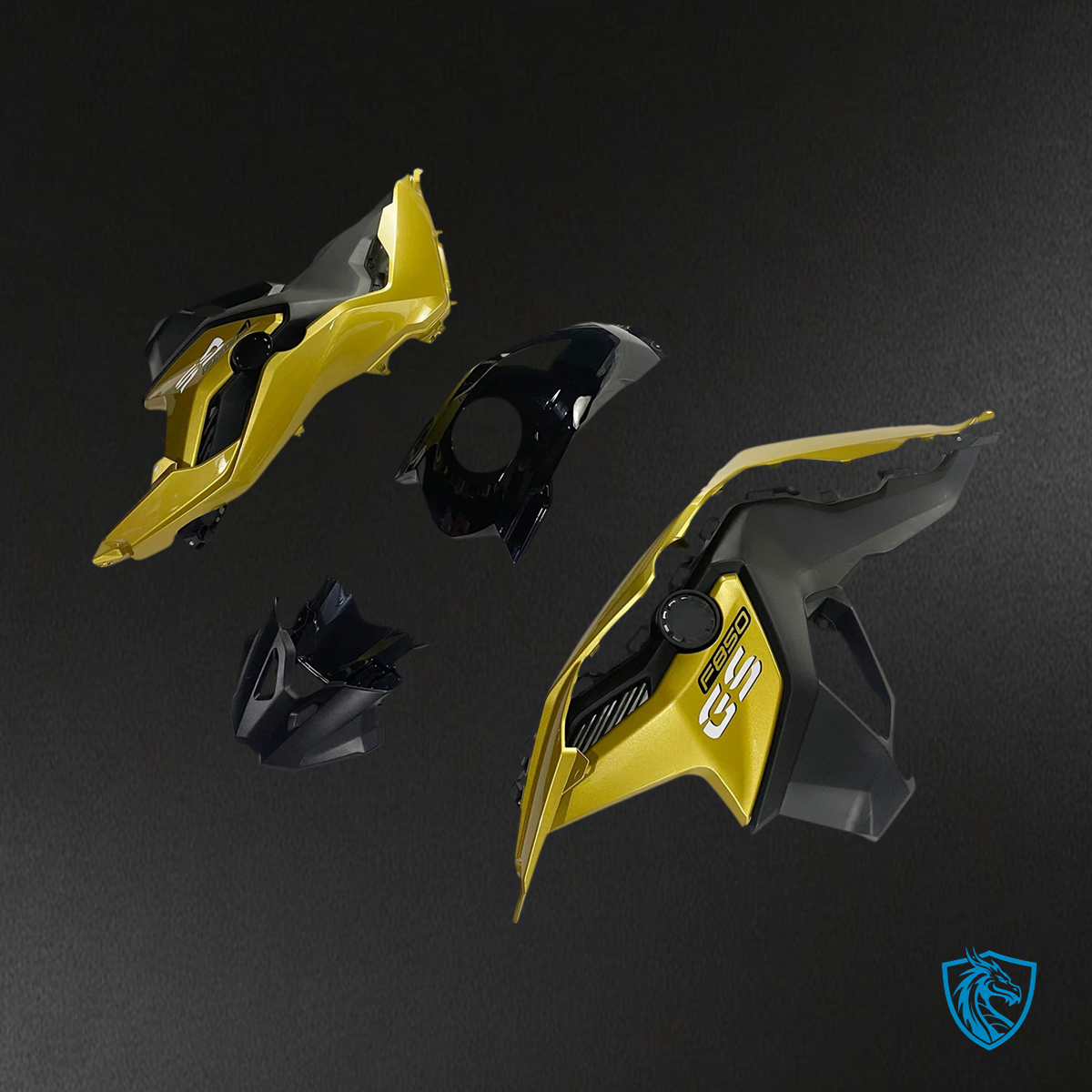 BMW F750GS F850GS (2018–2020) Fairing Kit - Black and Yellow - ABS Bodywork