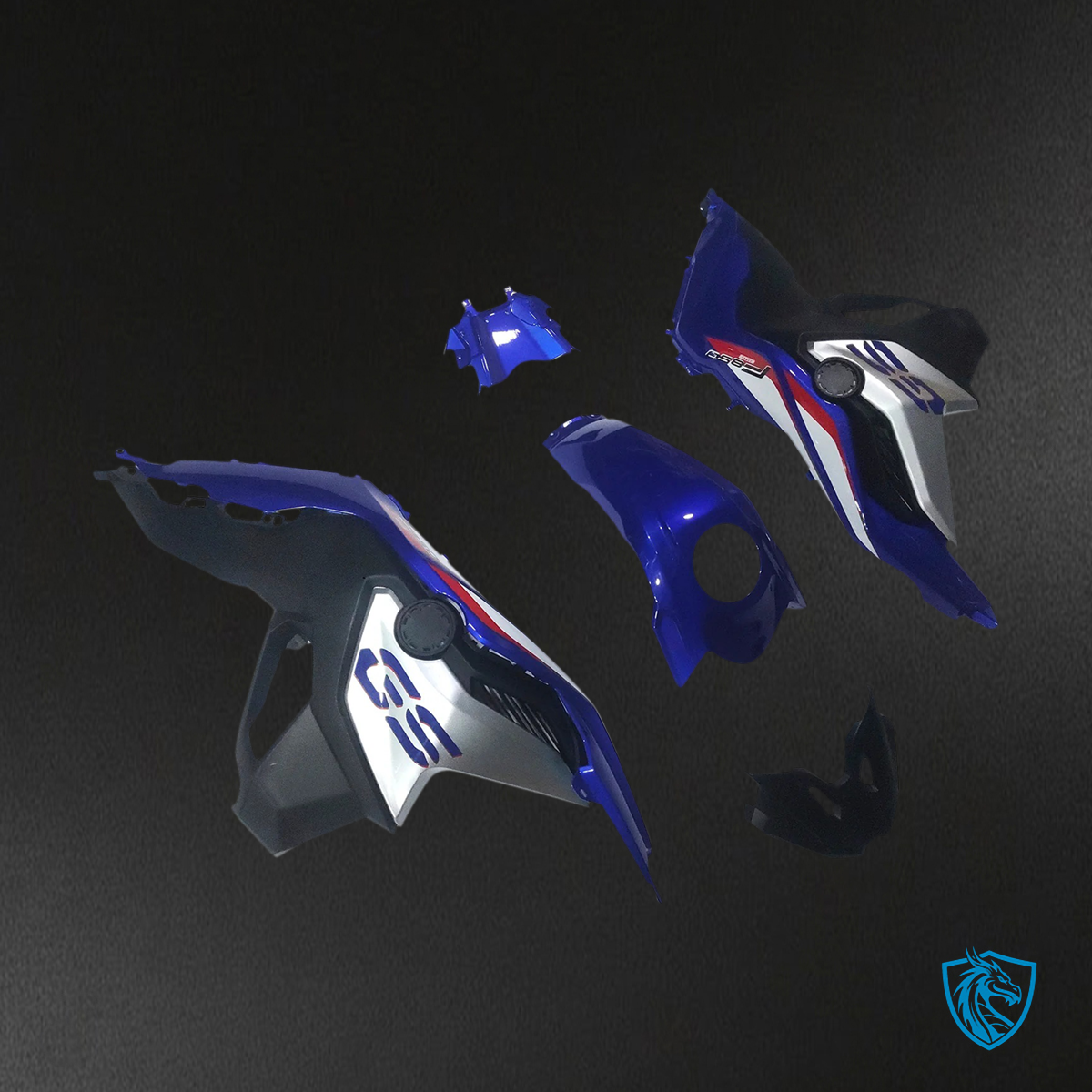 BMW F750GS F850GS (2018–2022) Fairing Kit - Black and Blue - ABS Bodywork