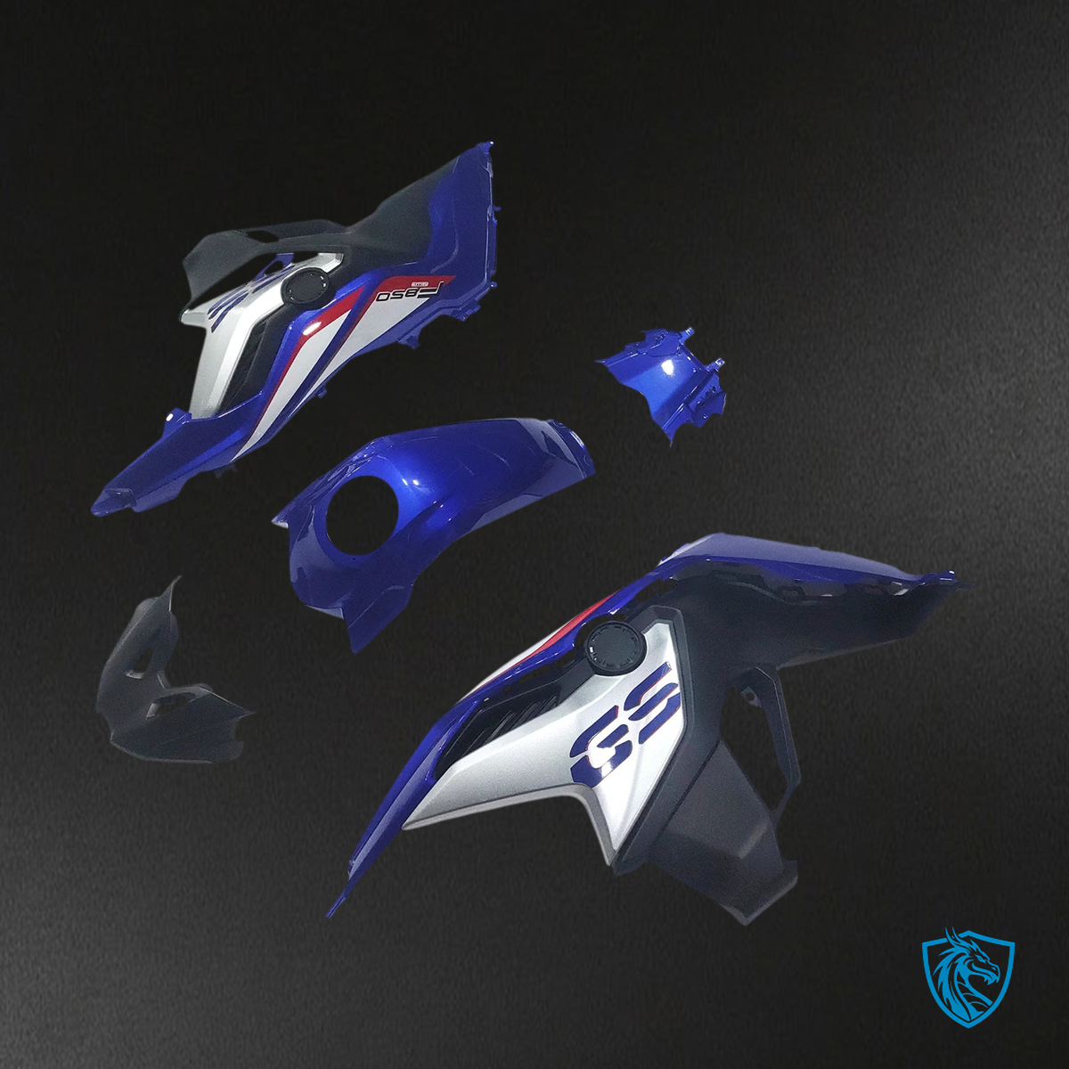 BMW F750GS F850GS (2018–2022) Fairing Kit - Black and Blue - ABS Bodywork
