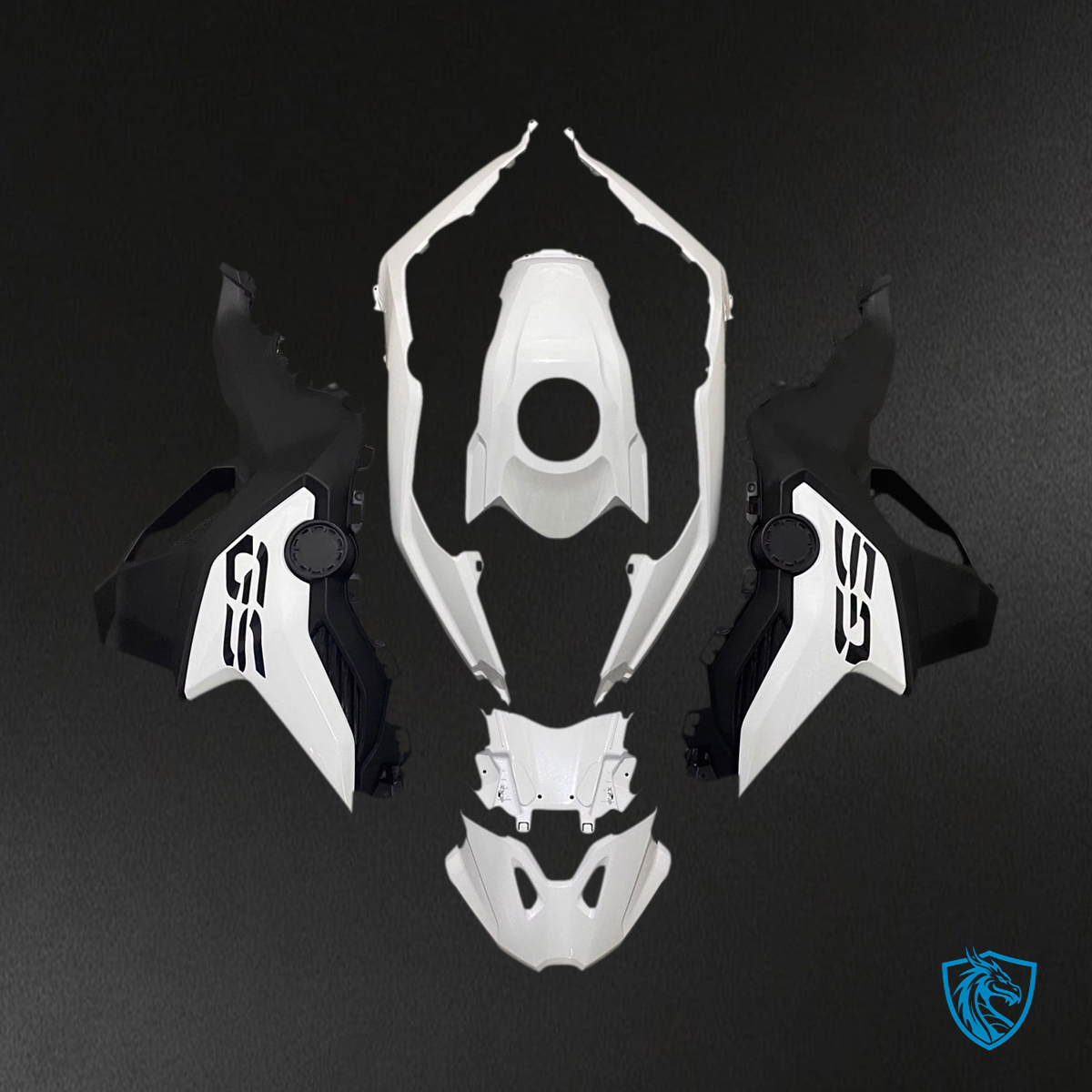 BMW F750GS F850GS (2018–2022) Fairing Set - White and Black - ABS Bodywork