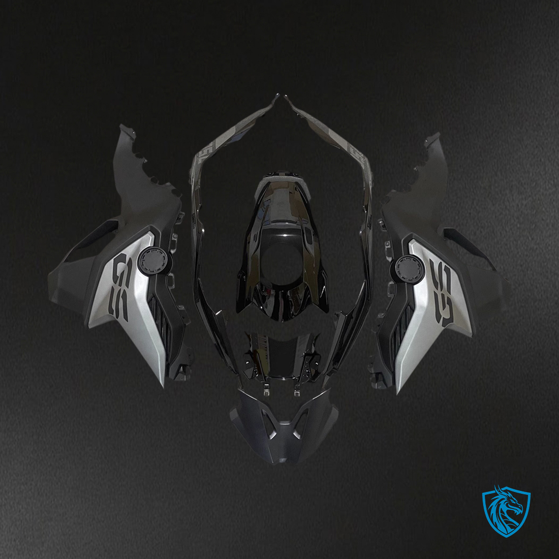BMW F750GS F850GS (2018–2022) Fairing Set - Black and Grey - ABS Bodywork