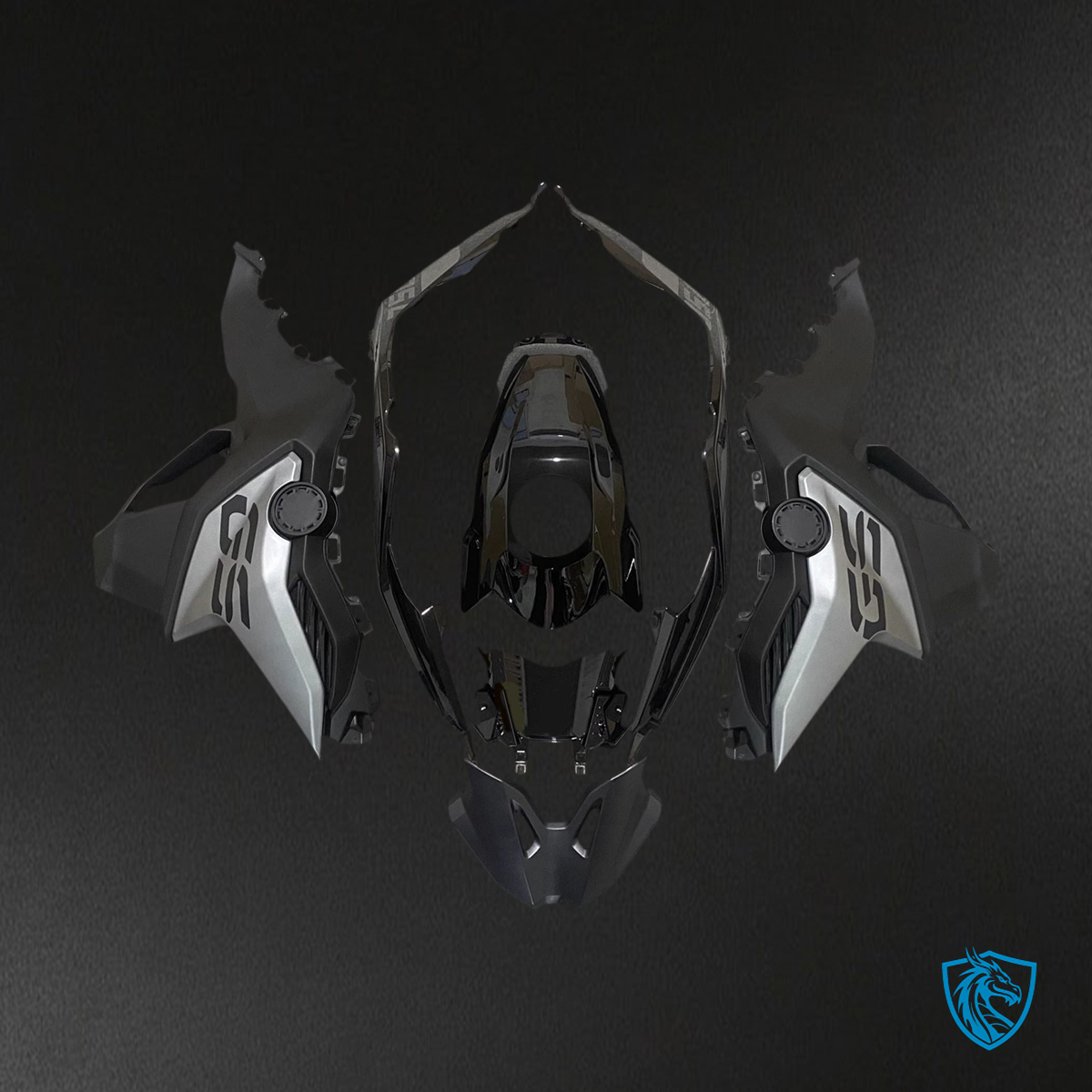 BMW F750GS F850GS (2018–2022) Fairing Set - Black and Grey - ABS Bodywork