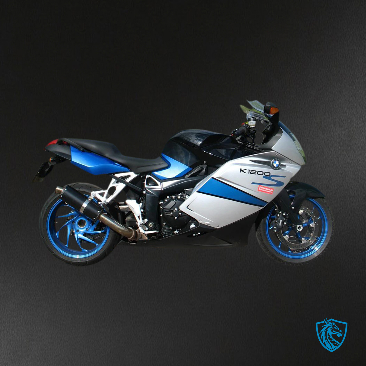 BMW K1200S (2005-2010) Fairing Set - Sliver and Blue - ABS Bodywork