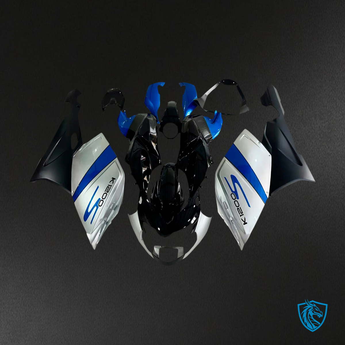 BMW K1200S (2005-2010) Fairing Set - Sliver and Blue - ABS Bodywork