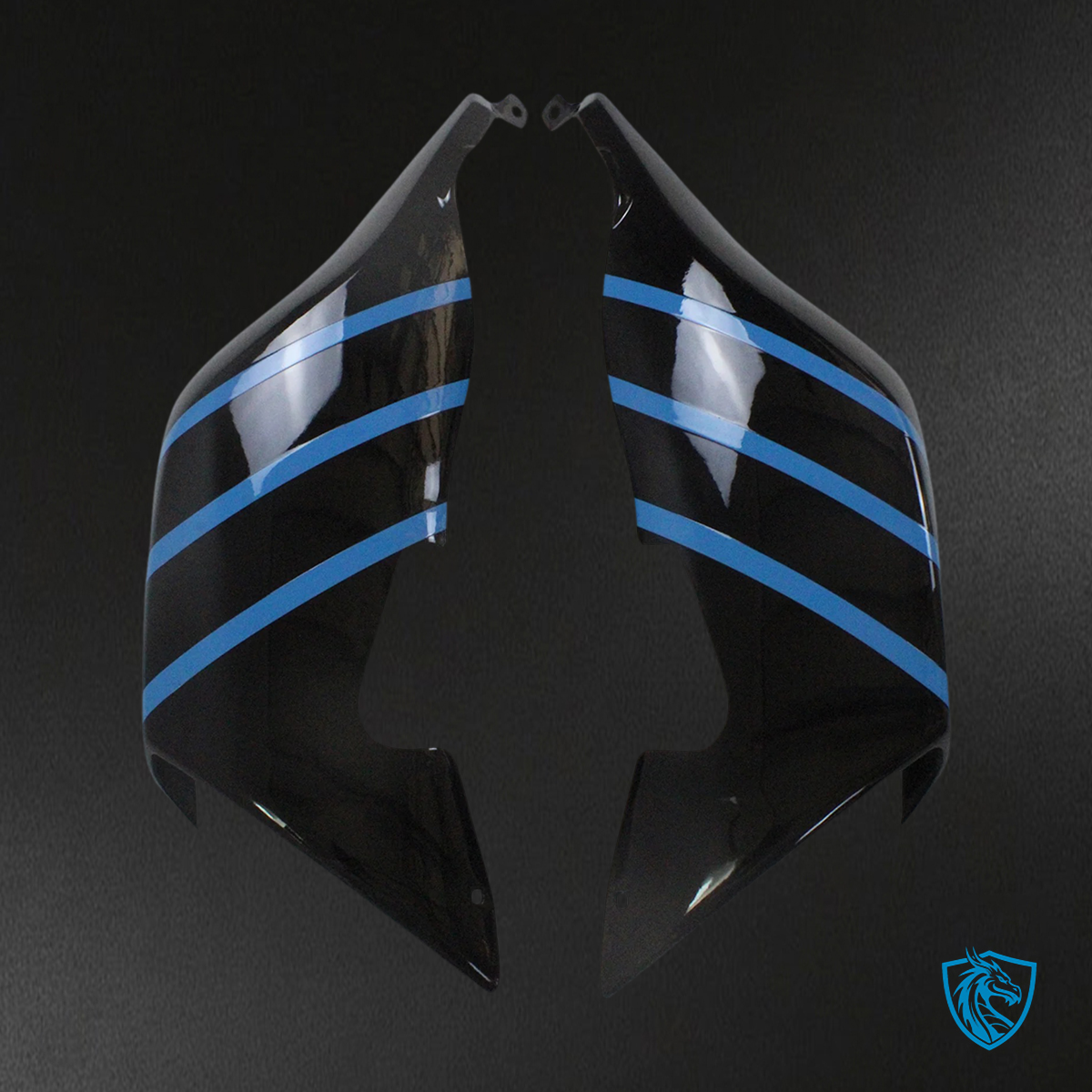 BMW K1200S (2005–2010) Fairing Set - Black and Blue Line - ABS Bodywork