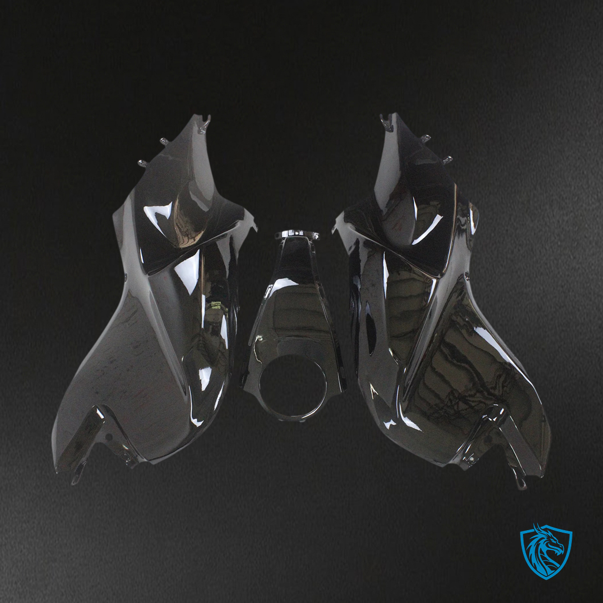 BMW K1200S (2005–2010) Fairing Set - Black and Blue Line - ABS Bodywork