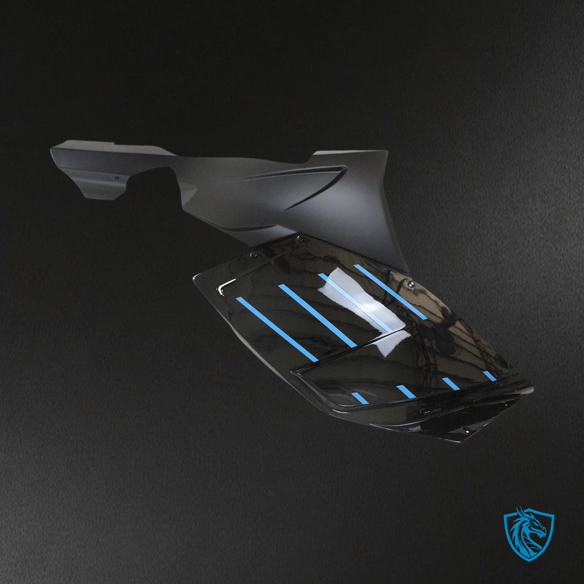 BMW K1200S (2005–2010) Fairing Set - Black and Blue Line - ABS Bodywork