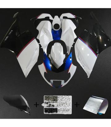 BMW K1200S (2005–2010) Fairing Kit - Black and White - ABS Bodywork