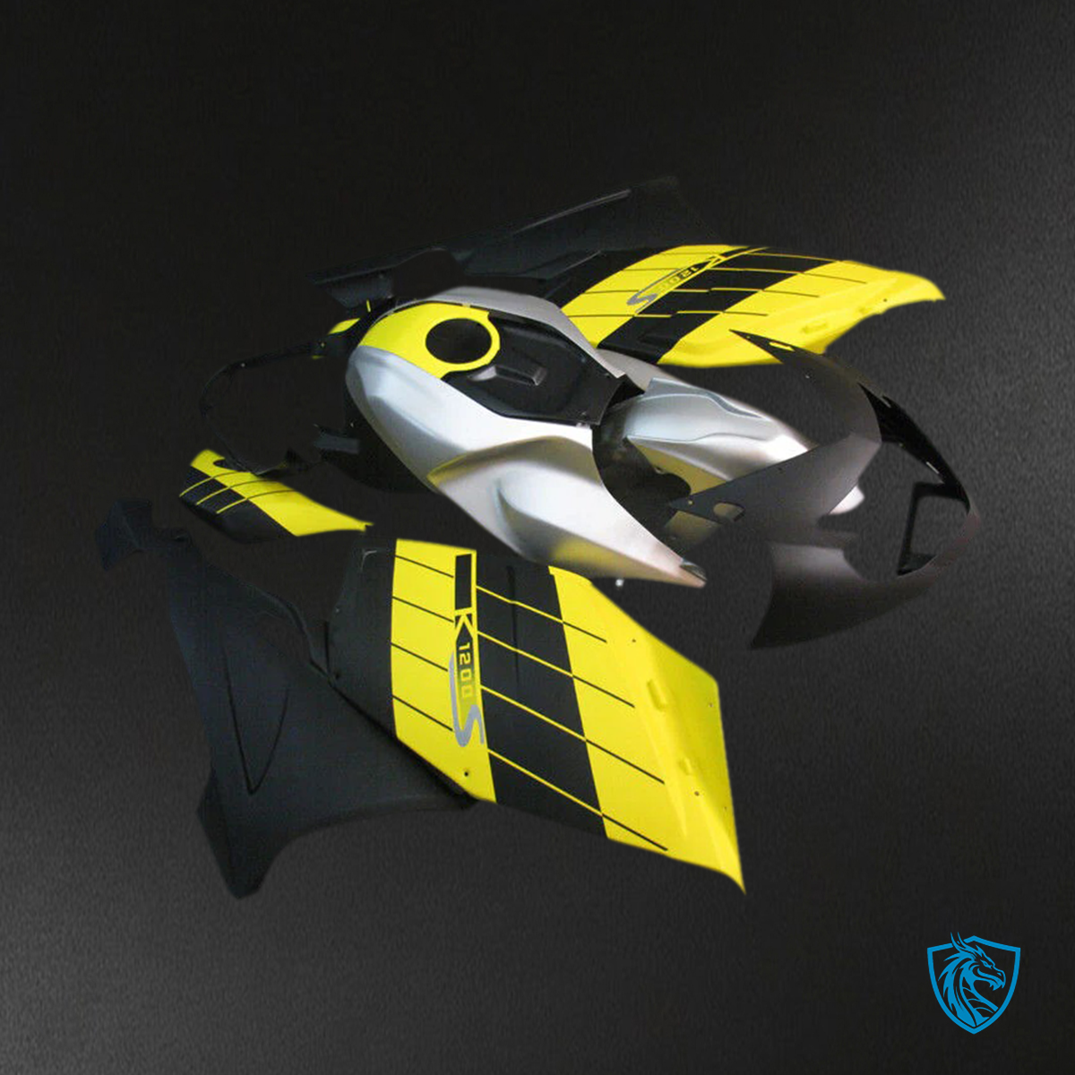 BMW K1200S (2005–2010) Fairing Kit - Black and Yellow - ABS Bodywork