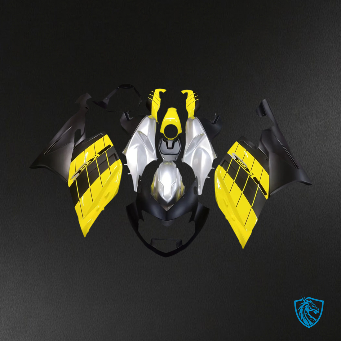 BMW K1200S (2005–2010) Fairing Kit - Black and Yellow - ABS Bodywork