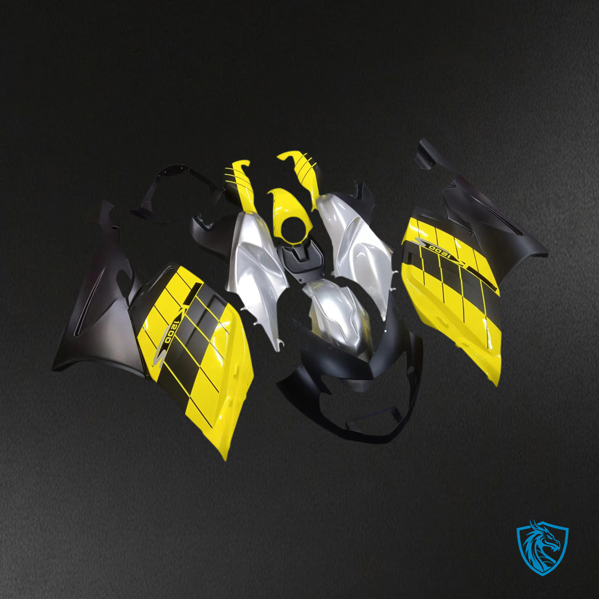 BMW K1200S (2005–2010) Fairing Kit - Black and Yellow - ABS Bodywork