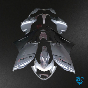 BMW K1200S (2005–2010) Fairing Set -  Splitter Silver - ABS Bodywork