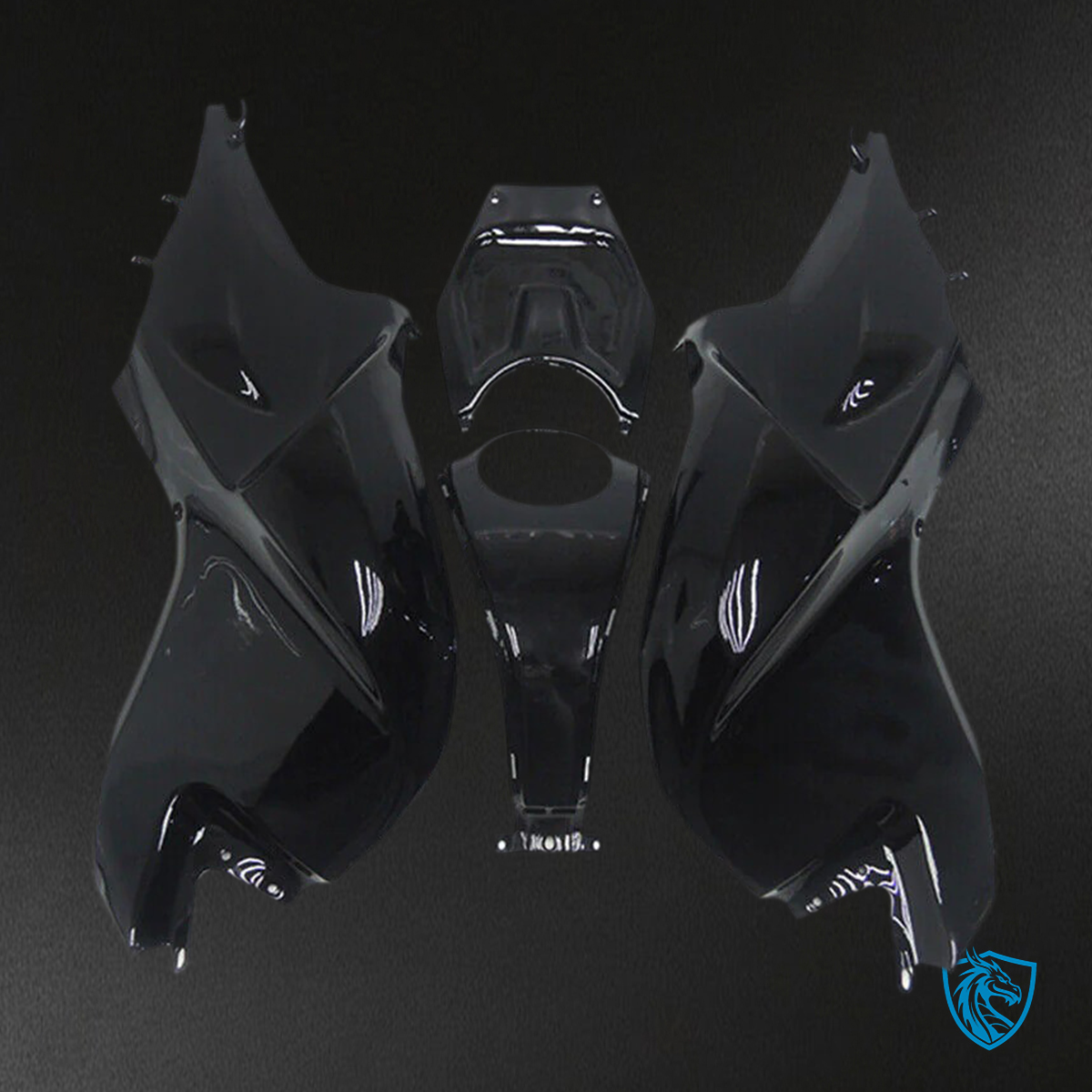 BMW K1200S (2005–2010) Fairing Set - Black and Blue Line - ABS Bodywork