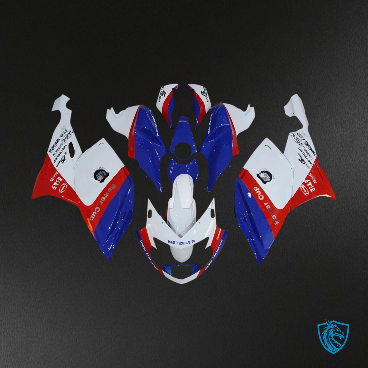BMW K1200S (2005–2010) Fairing Set - Blue and Red - ABS Bodywork