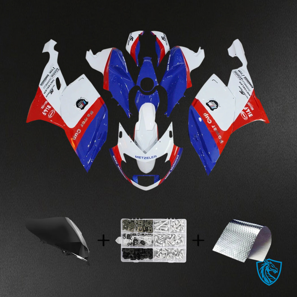 BMW K1200S (2005–2010) Fairing Set - Blue and Red - ABS Bodywork