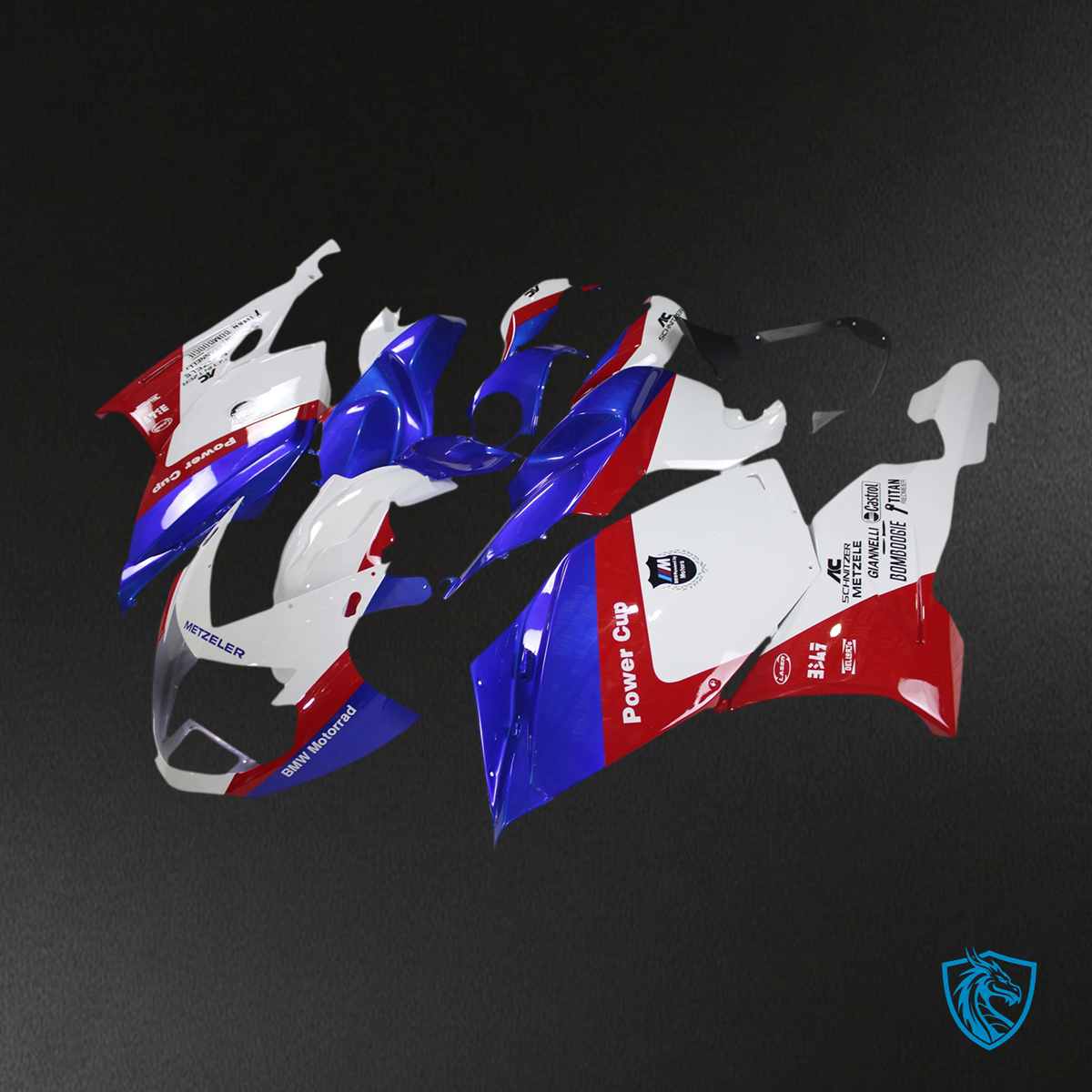 BMW K1200S (2005–2010) Fairing Set - Blue and Red - ABS Bodywork