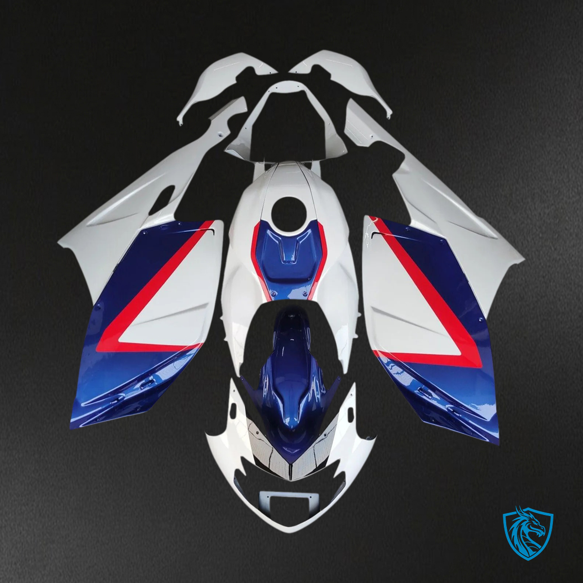 BMW K1200S (2005–2010) Fairing Set - Red and Blue - ABS Bodywork