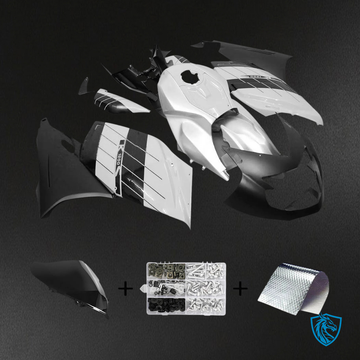 BMW K1200S (2005–2010) Fairing Set - White and Black - ABS Bodywork
