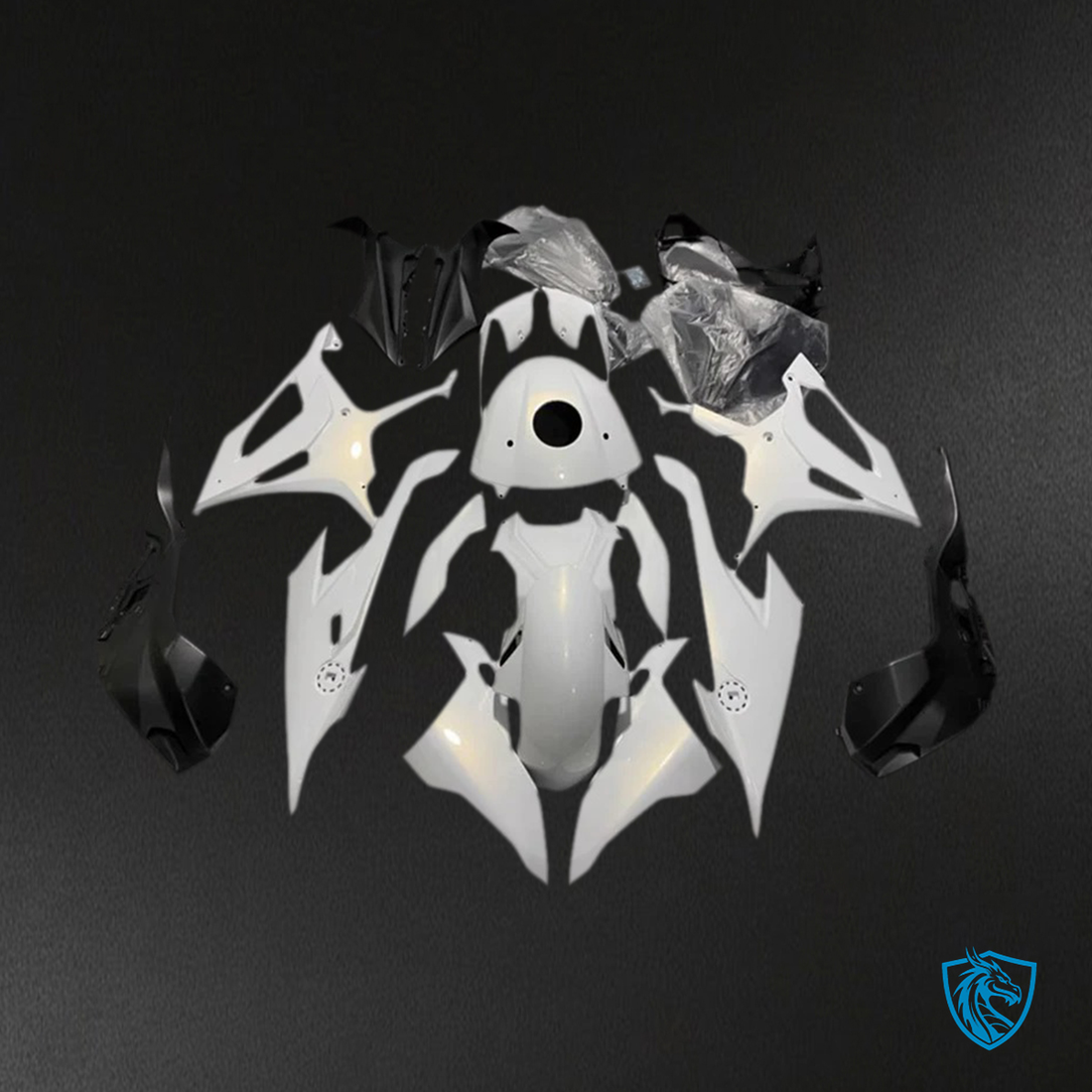 BMW M1000RR S1000RR (2019-2022) Fairing Kit - White and Black - ABS Bodywork