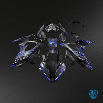 BMW M1000RR S1000RR (2019-2022) Fairing Kit - Black and Blue line - ABS Bodywork