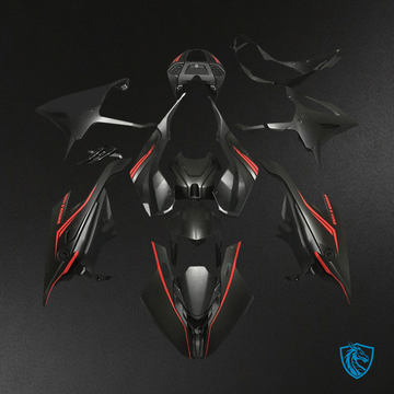 BMW M1000RR S1000RR (2019-2022) Fairing Kit - Black and Red Line - ABS Bodywork