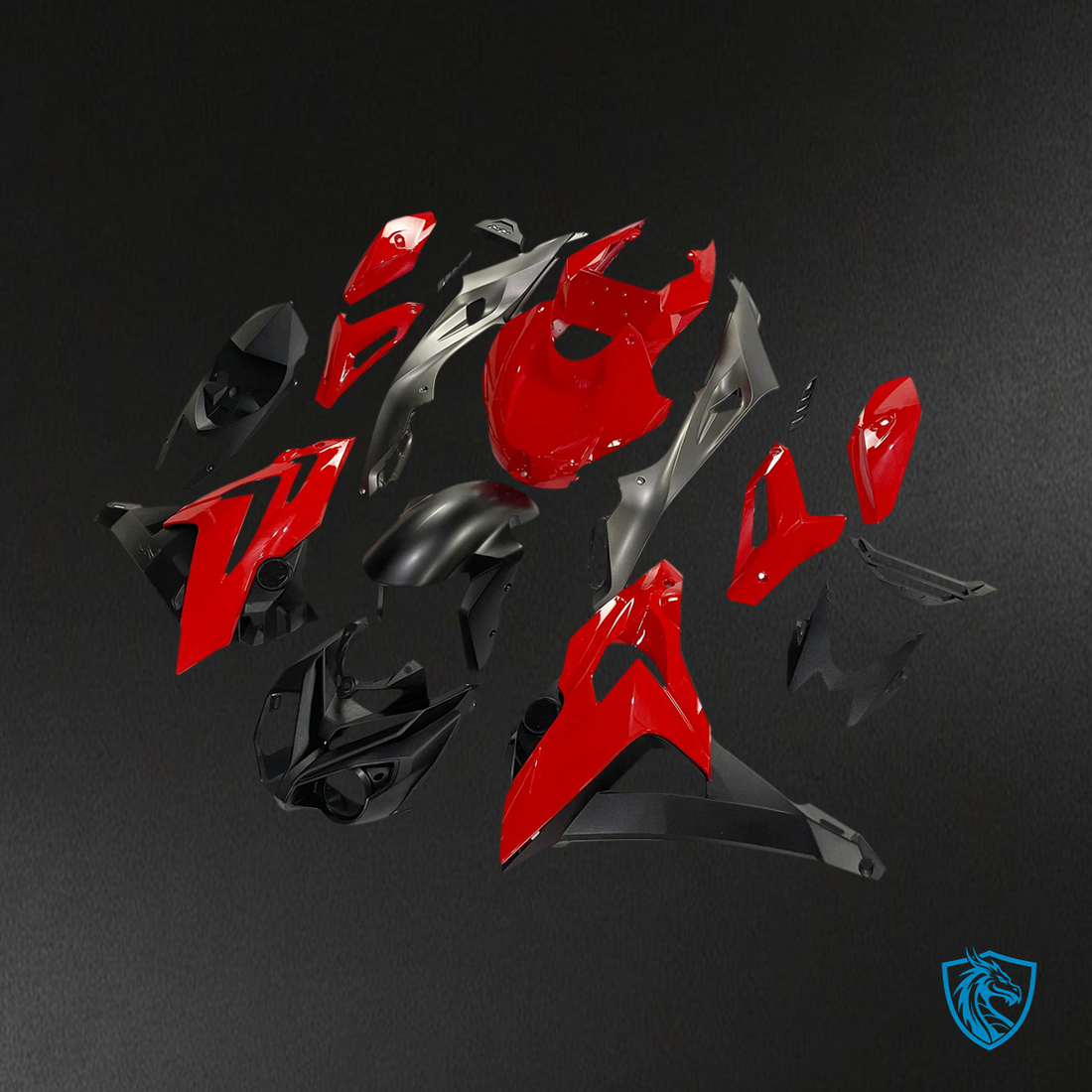 BMW S1000R (2014-2017) Fairing Kit - Black and Red - ABS Bodywork