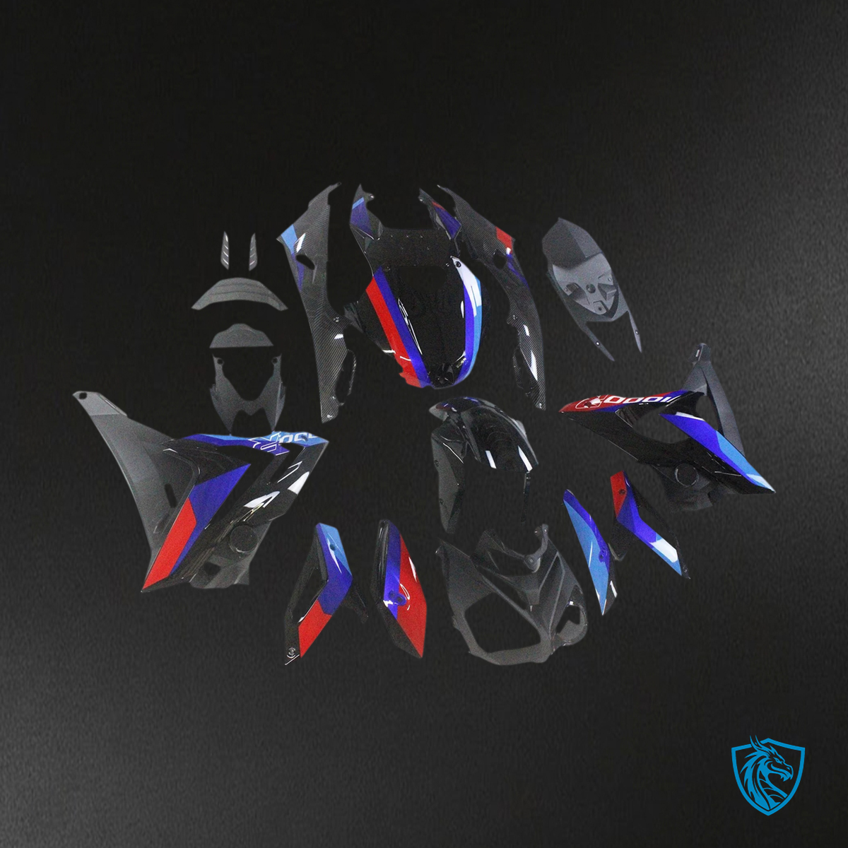 BMW S1000R (2014-2017) Fairing Kit - Blue and Black -  ABS Bodywork