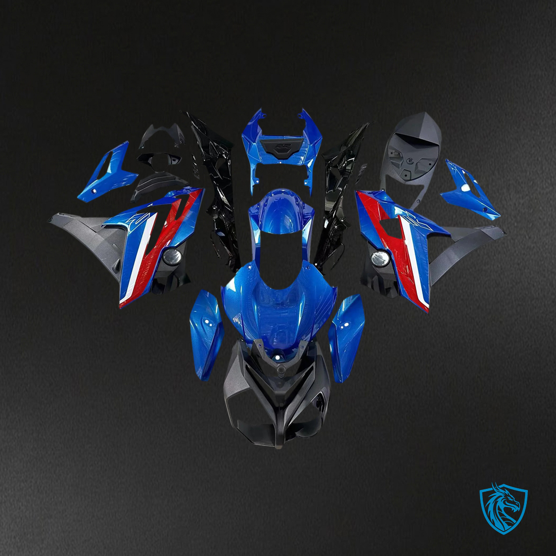 BMW S1000R (2014–2017) Fairing Set - Blue and Red -  ABS Bodywork