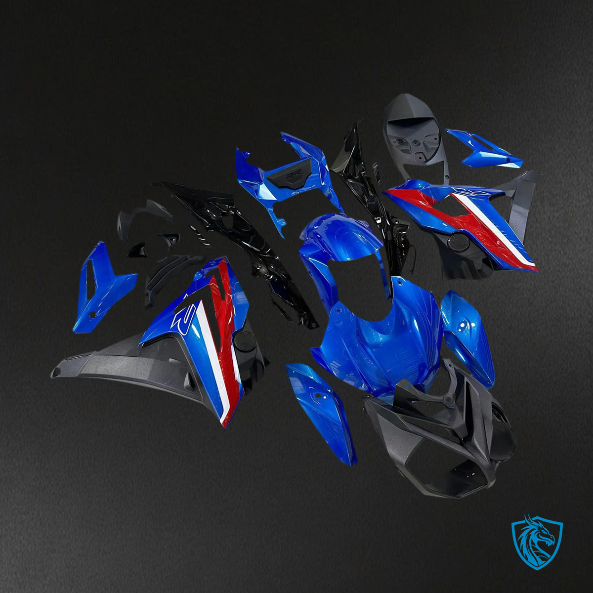 BMW S1000R (2014–2017) Fairing Set - Blue and Red -  ABS Bodywork