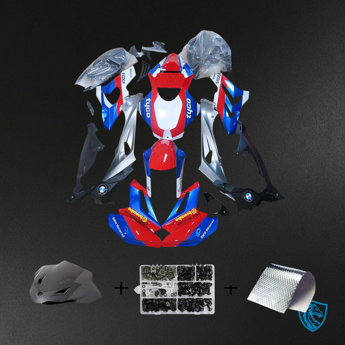 BMW S1000R (2014–2017) Fairing Set - Red and Blue - ABS Bodywork