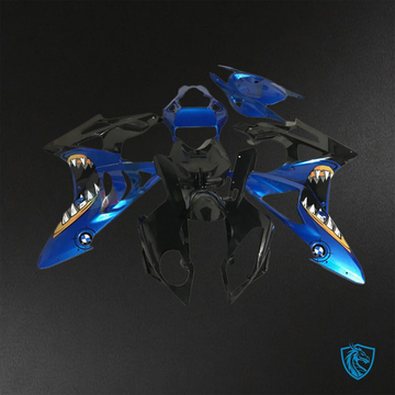 BMW S1000RR (2009-2014) Black & Blue Shark - Replacement Motorcycle Fairings Kit