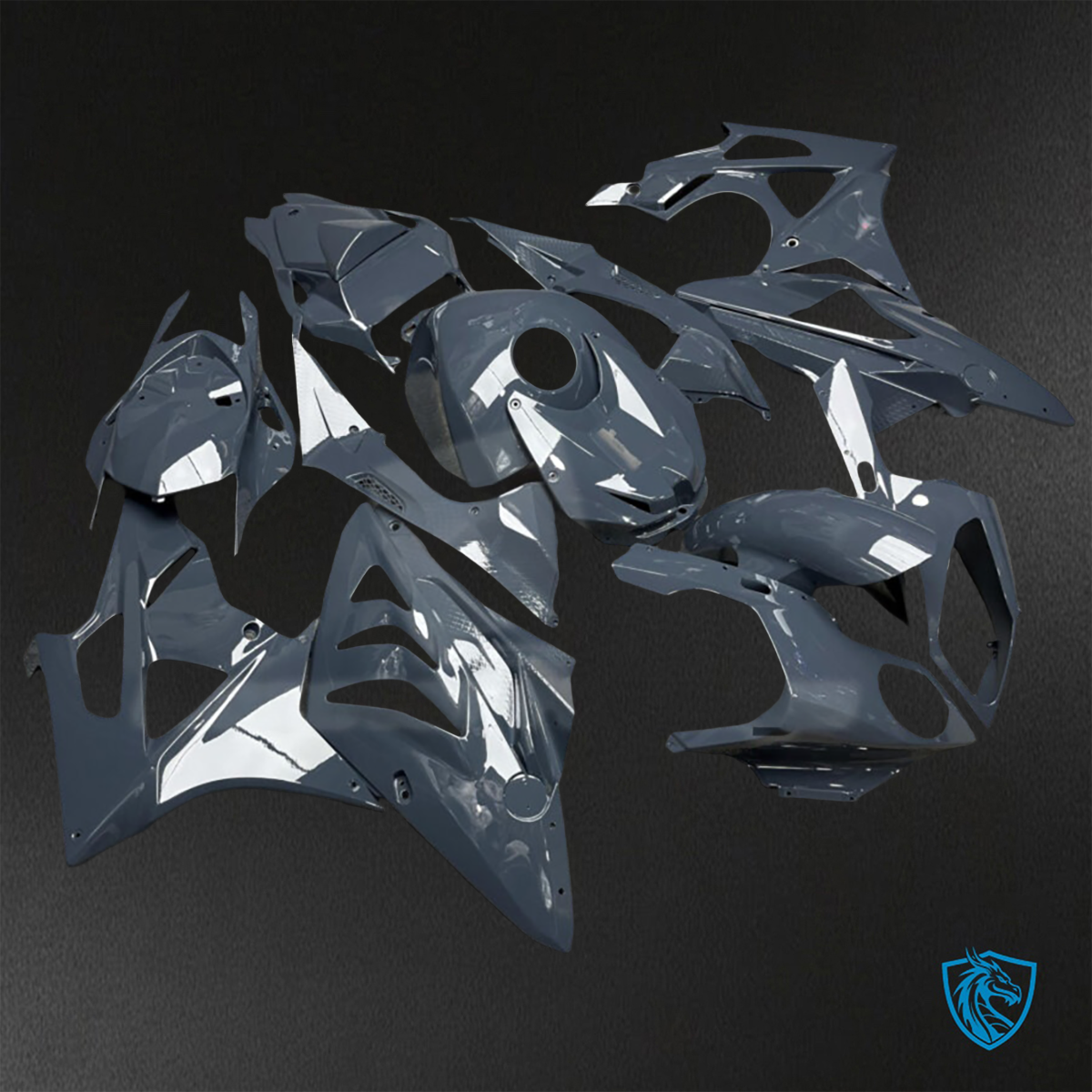 BMW S1000RR (2009-2014) Gloss Nardo Gray ABS Bodywork - Fairings Kit