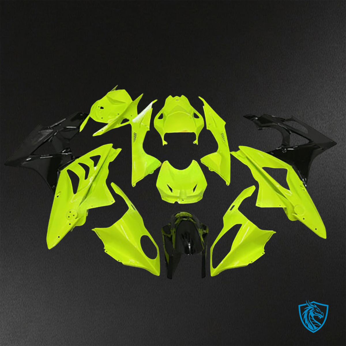 BMW S1000RR (2009-2014) Gloss Green & Black - Replacement Motorcycle Fairings Kit