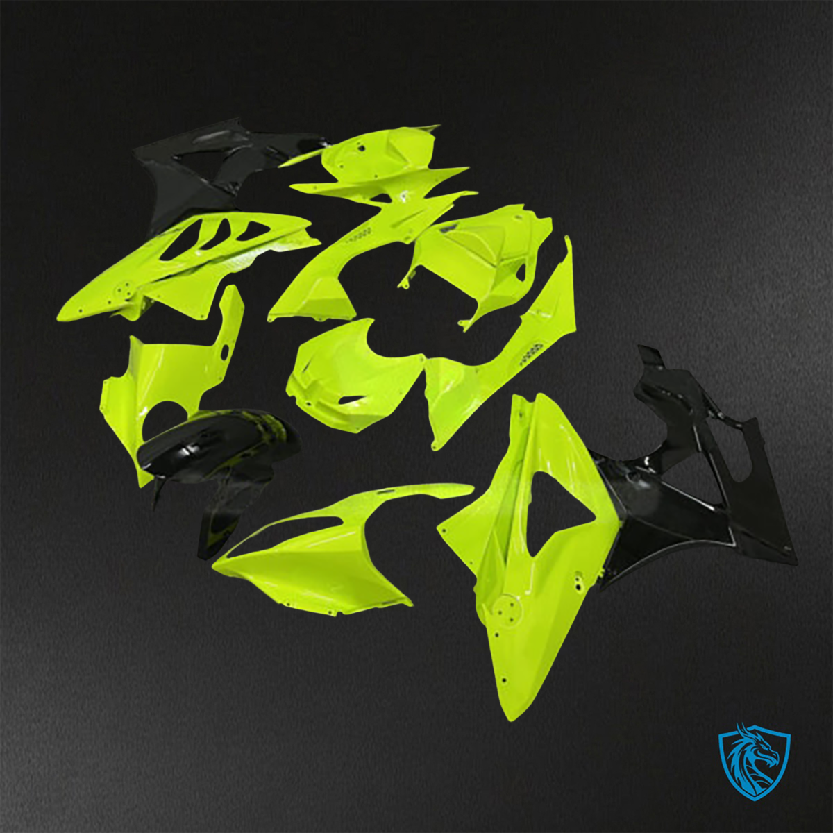 BMW S1000RR (2009-2014) Gloss Green & Black - Replacement Motorcycle Fairings Kit
