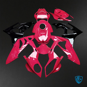 BMW S1000RR (2009-2014) Gloss Pink, Black - Custom ABS Fairing Kit
