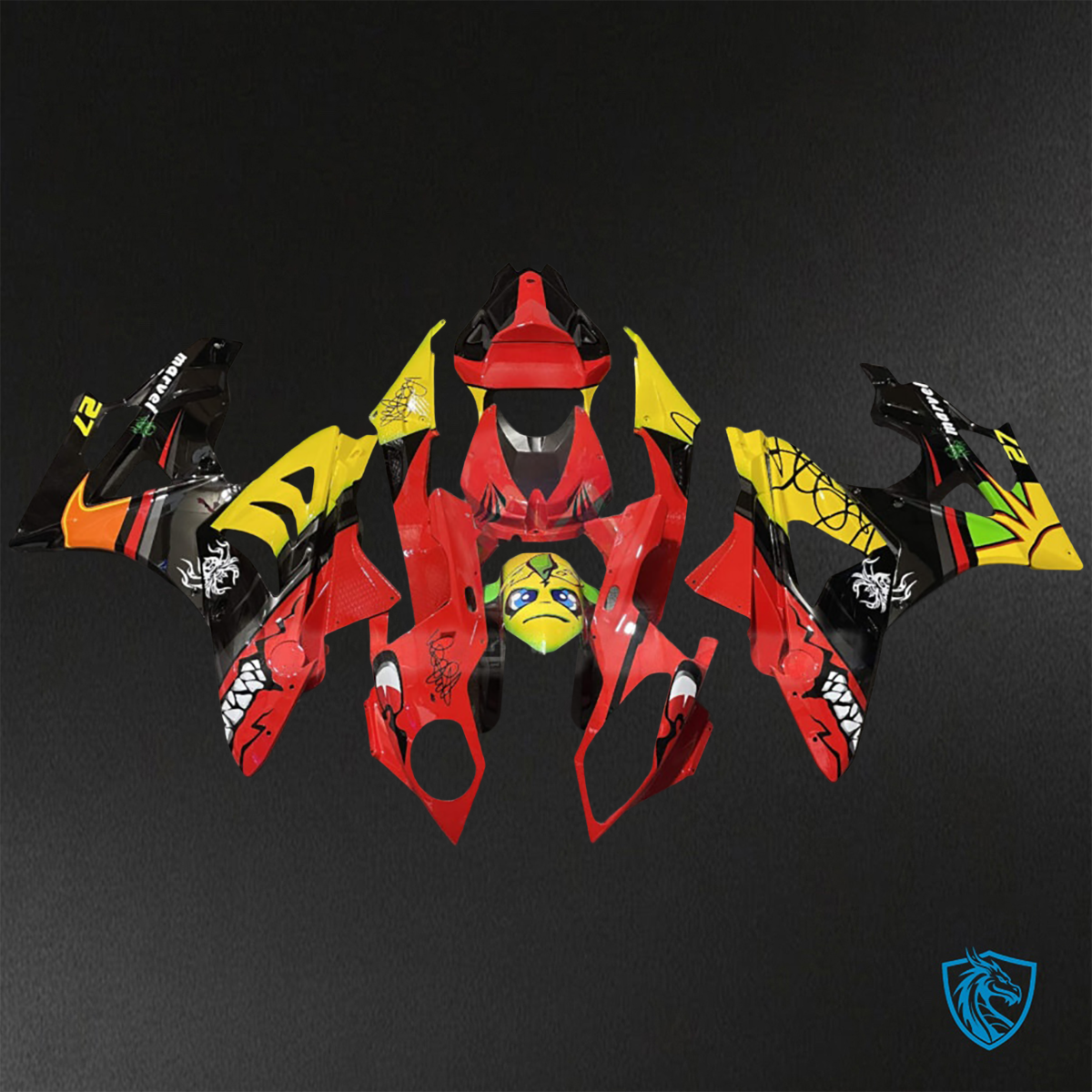 BMW S1000RR (2009-2014) Gloss Red, Black & Yellow ABS Bodywork - Fairings Kit