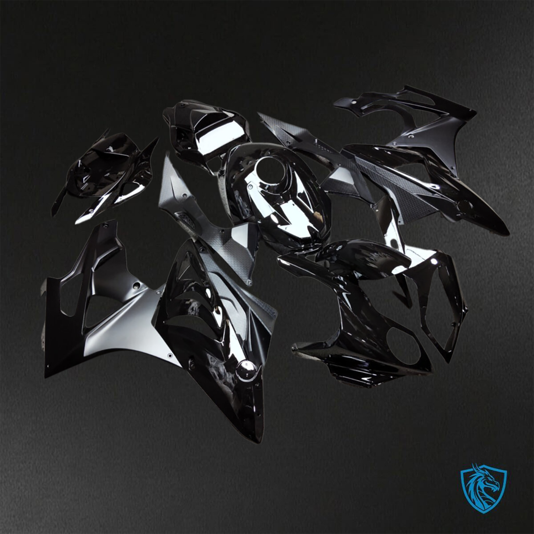BMW S1000RR (2009-2014) Gloss Black - Replacement Motorcycle Fairings Kit