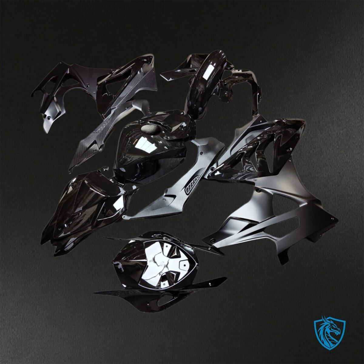 BMW S1000RR (2009-2014) Gloss Black - Replacement Motorcycle Fairings Kit