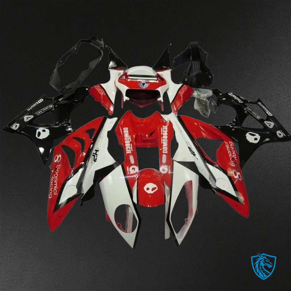 BMW S1000RR HP4 (2009-2014) Black & Red - Replacement Motorcycle Fairings Kit