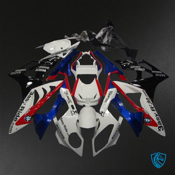 BMW S1000RR HP4 (2009-2014) Black, White, Blue & Red - Replacement Motorcycle Fairings Kit