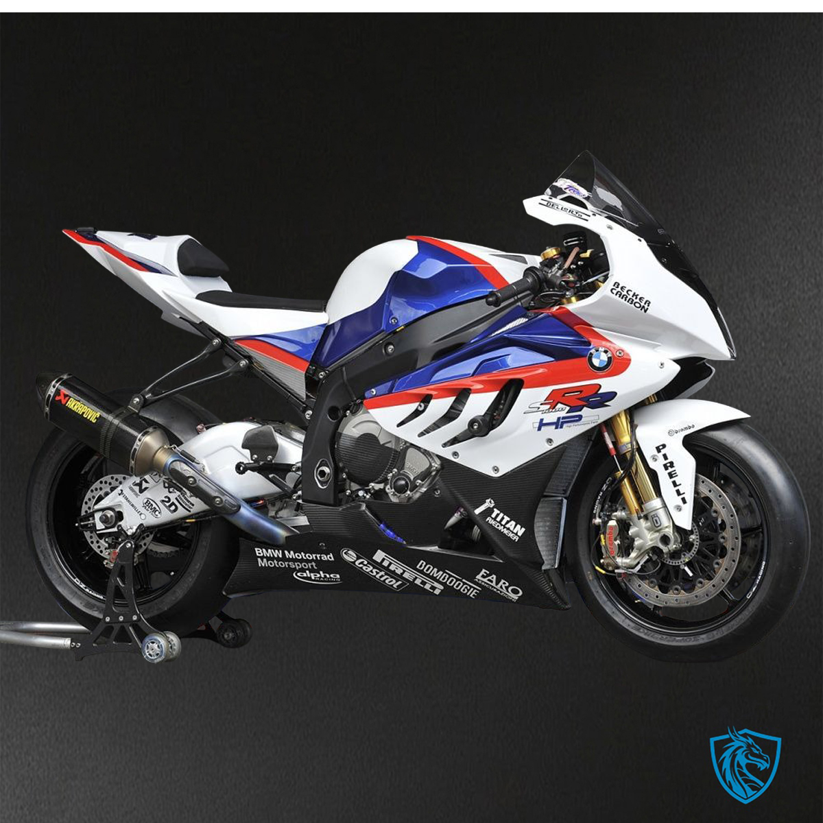 BMW S1000RR HP4 (2009-2014) Black, White, Blue & Red - Replacement Motorcycle Fairings Kit