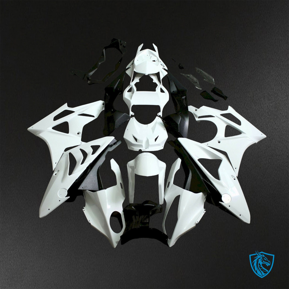 BMW S1000RR HP4 (2009-2014) White Fairings Kit - Aftermarket ABS Bodywork