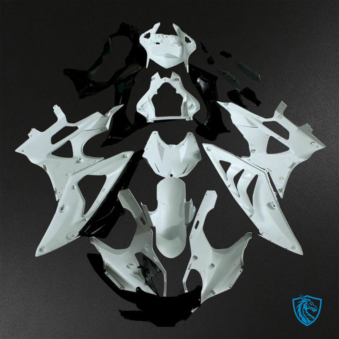 BMW S1000RR HP4 (2009-2014) White Fairings Kit - Aftermarket ABS Bodywork