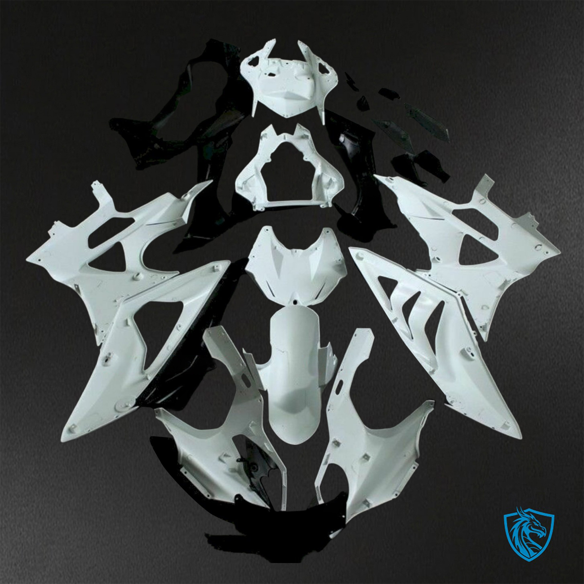 BMW S1000RR HP4 (2009-2014) White Fairings Kit - Aftermarket ABS Bodywork